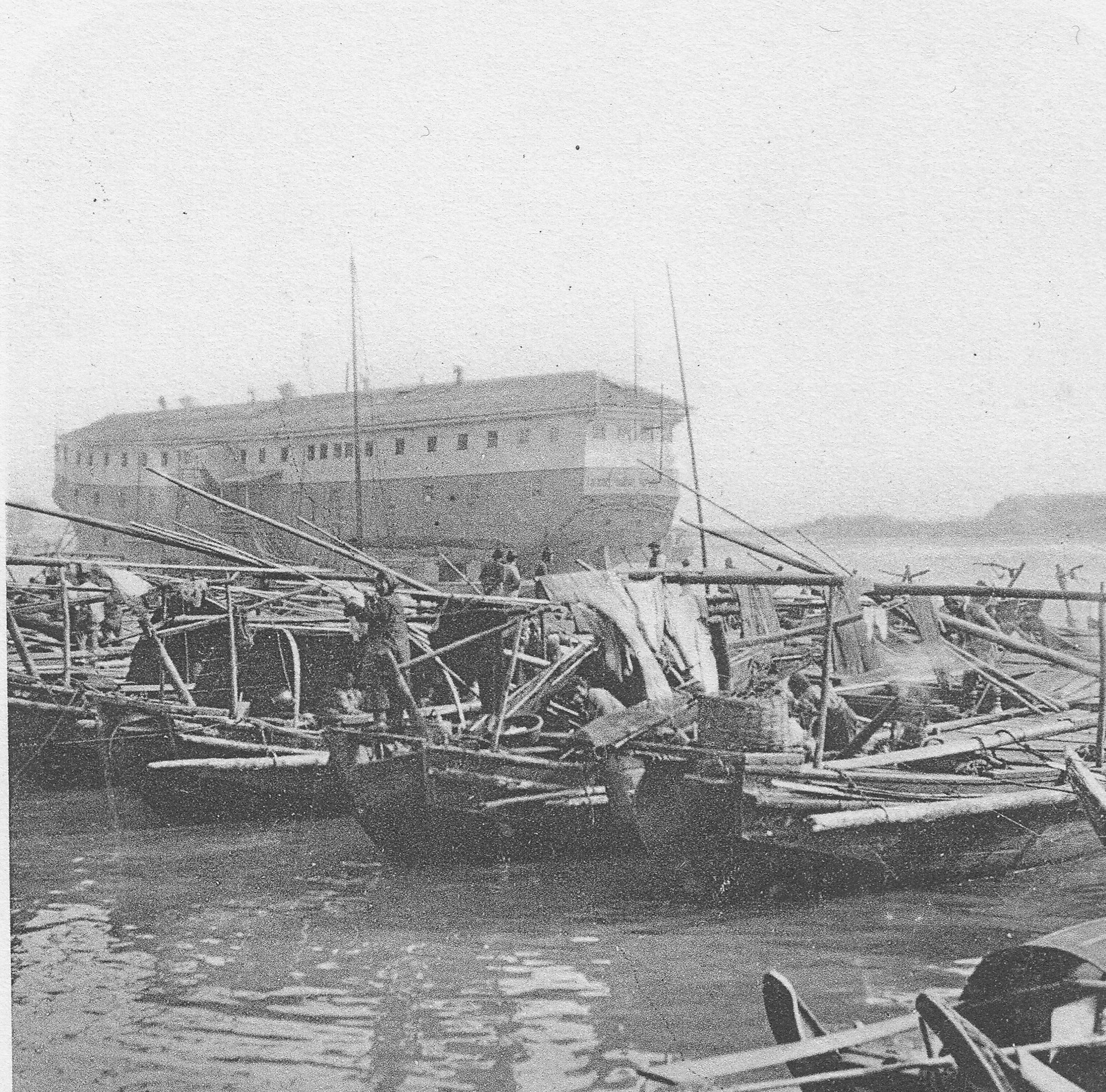 Dschunken im Hafen von Shanghai 1907