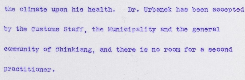 FO-Despatch 1907: ‚there is no room for a second practitioner‘